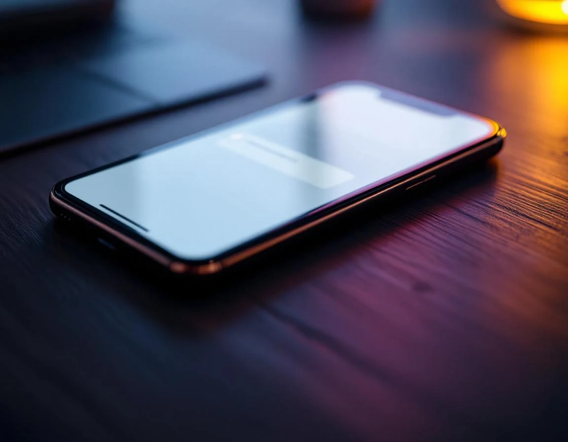 Smartphone met AI chatbot answer card, AEO query response visualization