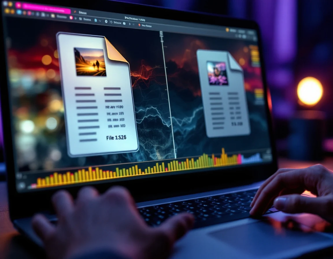 Een ongecomprimeerde hero-afbeelding van 2 MB naast een geoptimaliseerde WebP van 150 KB met preload-hint
