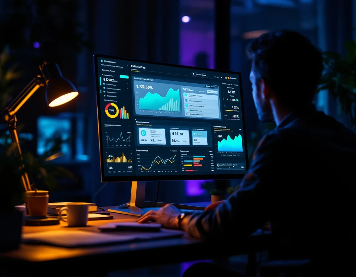Marketeer bekijkt een dashboard met citation-rate per zoekprompt over meerdere AI-bronnen